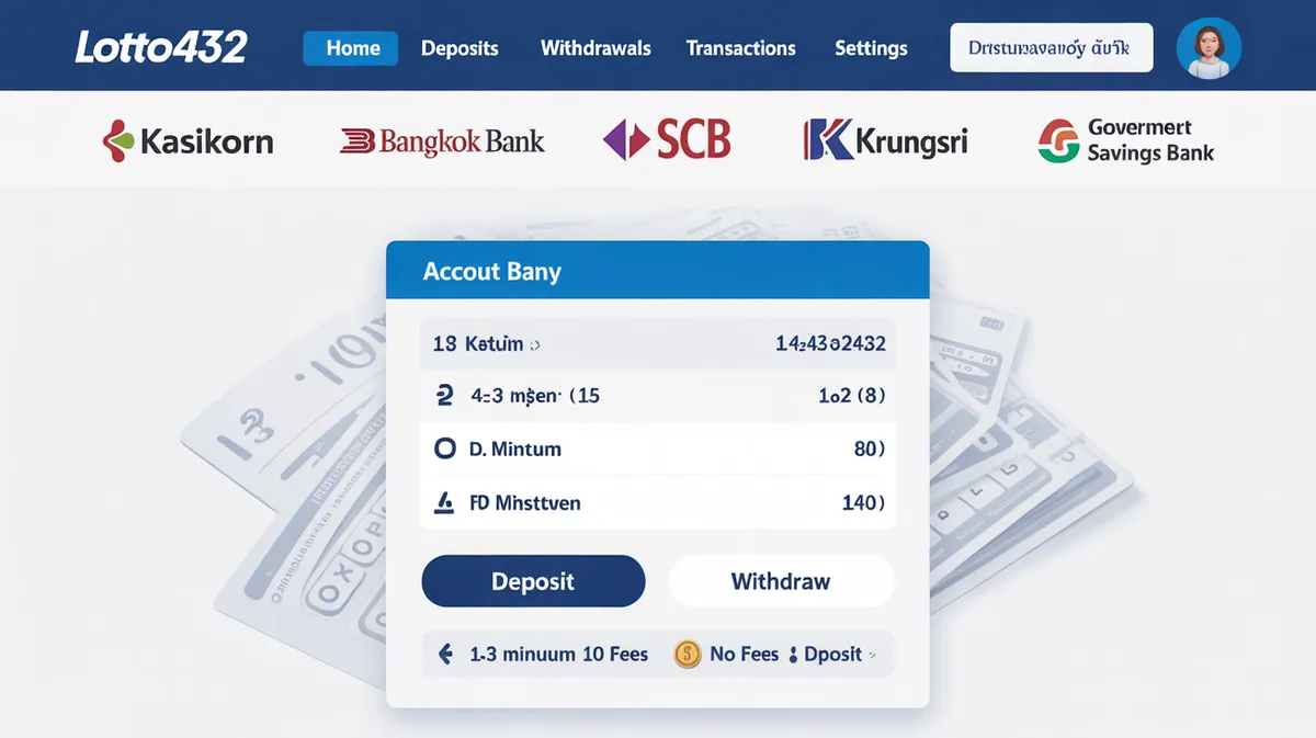 ระบบการฝากถอนเงิน lotto432 รวดเร็ว ปลอดภัย ไม่มีค่าธรรมเนียม